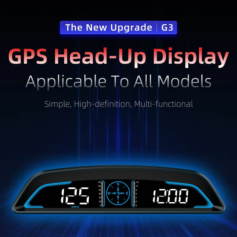 проекционный дисплей для авто G3 HUD проектор на лобовое стекло GPS