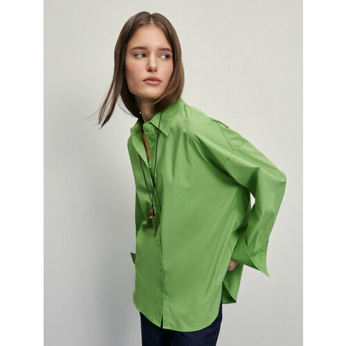 фото Рубашка zarina, размер xl (ru 50)/170, зеленый