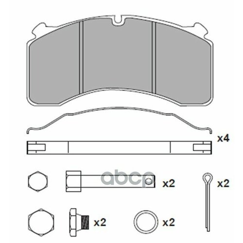 WUHLERMANN 31010031 колодки тормозные wva29124 / 29155 c р / к , зад дисковый тормоз meritor dx 195\ daf