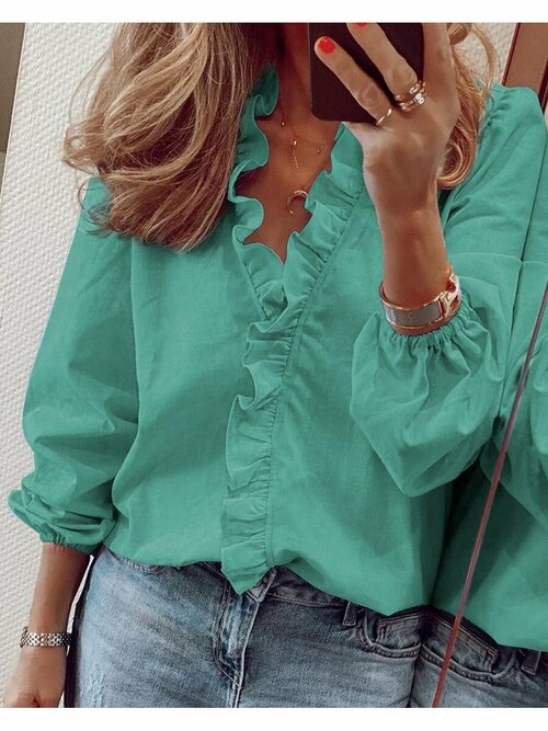 Блуза , размер 42/44, зеленый