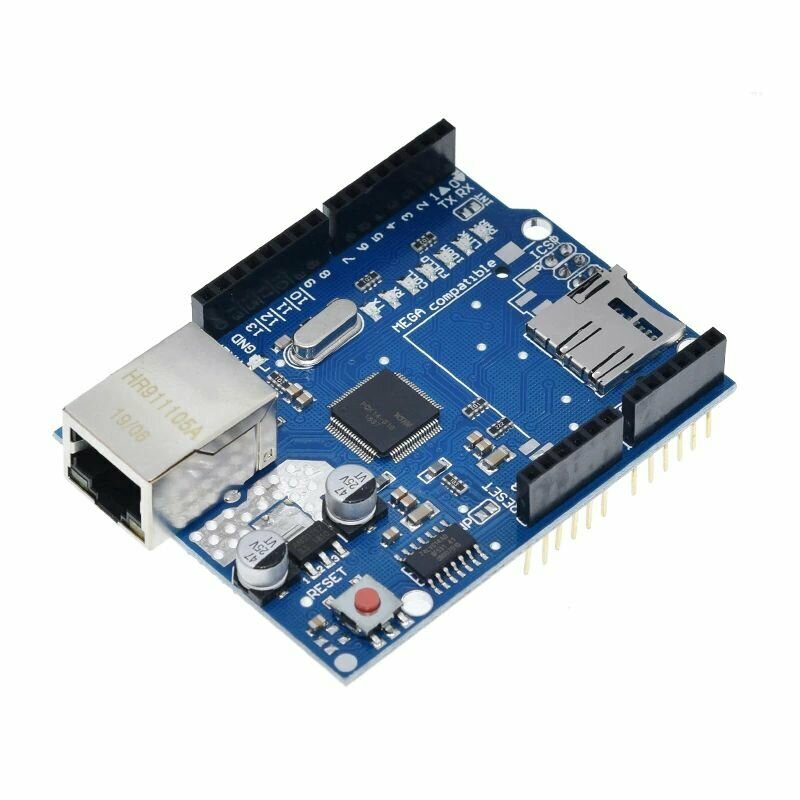 Ethernet Shield W5100 (шилд сетевой платы) для Arduino (резисторная сборка 511)