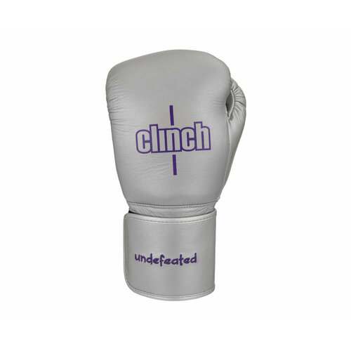 Перчатки боксерские Clinch Undefeated Russian Team серебристые (вес 12 унций)
