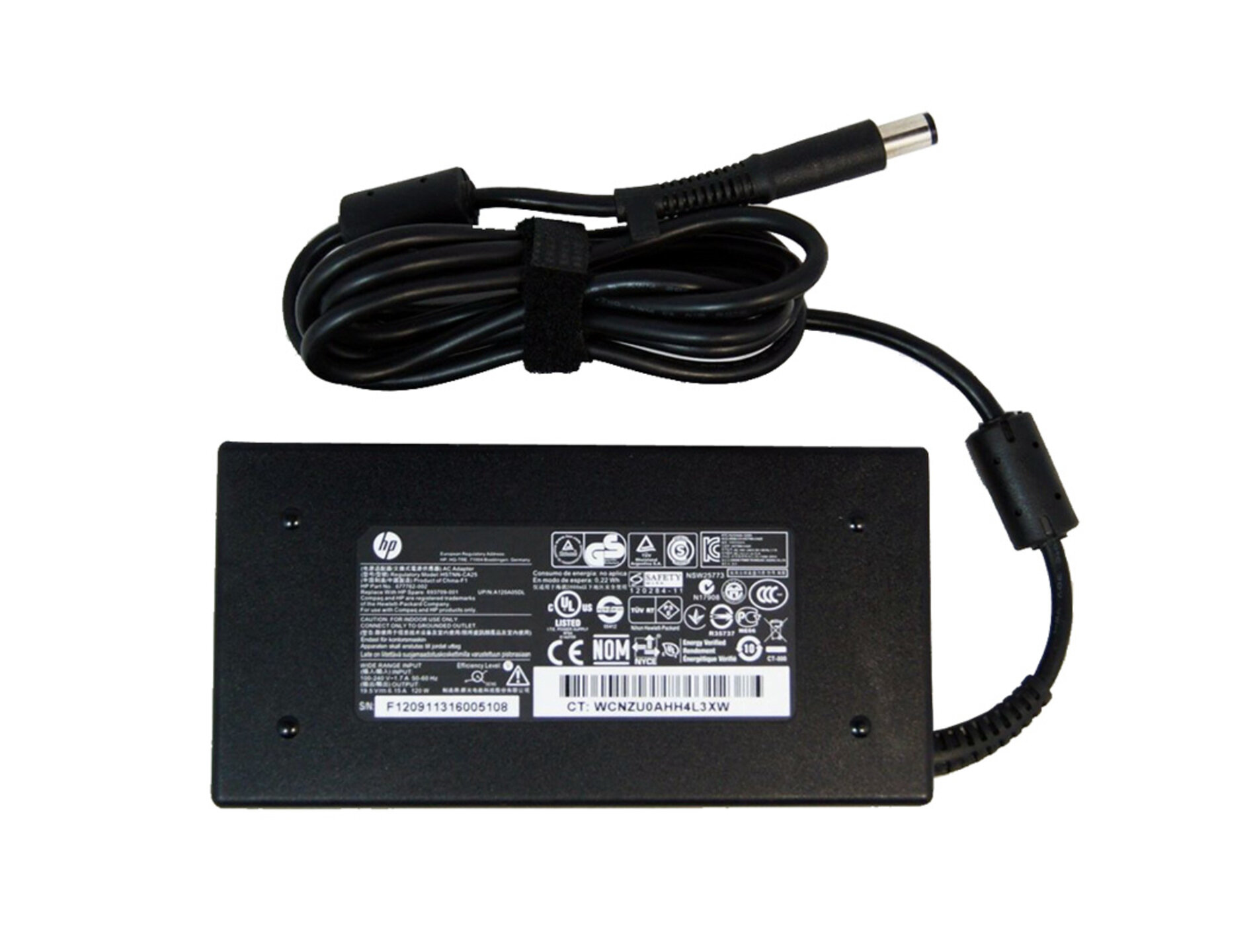 Блок питания для ноутбука HP 7.4x5.0мм, 120W (19.5V, 6.15A) без сетевого кабеля, ORG (slim type)