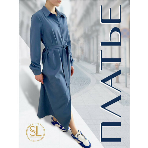 фото Платье , размер 44, синий sl manufacture