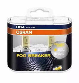 Лампа hb4 12v- 51w (p22d) ( +60 свет+жёлтый свет) fog breaker (2шт) duobox Osram 9006FBRHCB