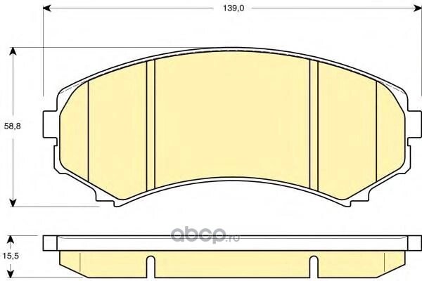 Колодки передние MITSUBISHI Grandis/Pajero III/IV 2000-> MITSUBISHI 4605A471