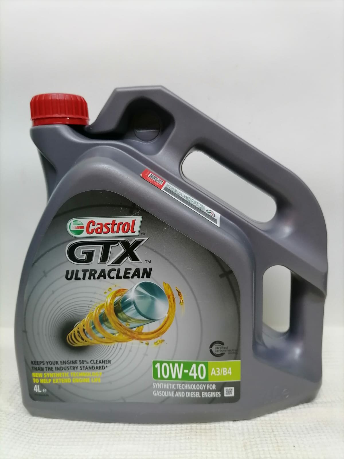 Моторное масло Castrol GTX Ultraclean 10W-40, 4 л, артикул 15A4E0