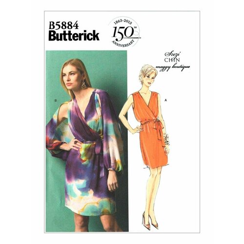 Выкройка №5884 Платье выкройка butterick 5884 платье