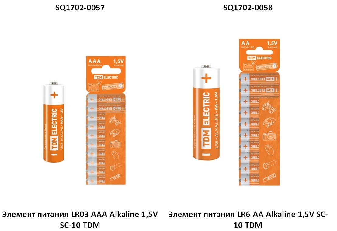 Батарейка TDM LR03 AAA ALKALINE 1,5V SC-10 TDM