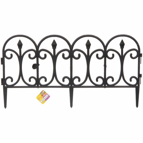 Садовое ограждение Узор 1 секция 60315 см Черный 419₽