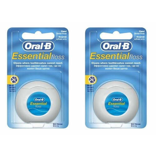 Oral-B Зубная нить Essential floss, мятная, 50м, 2шт