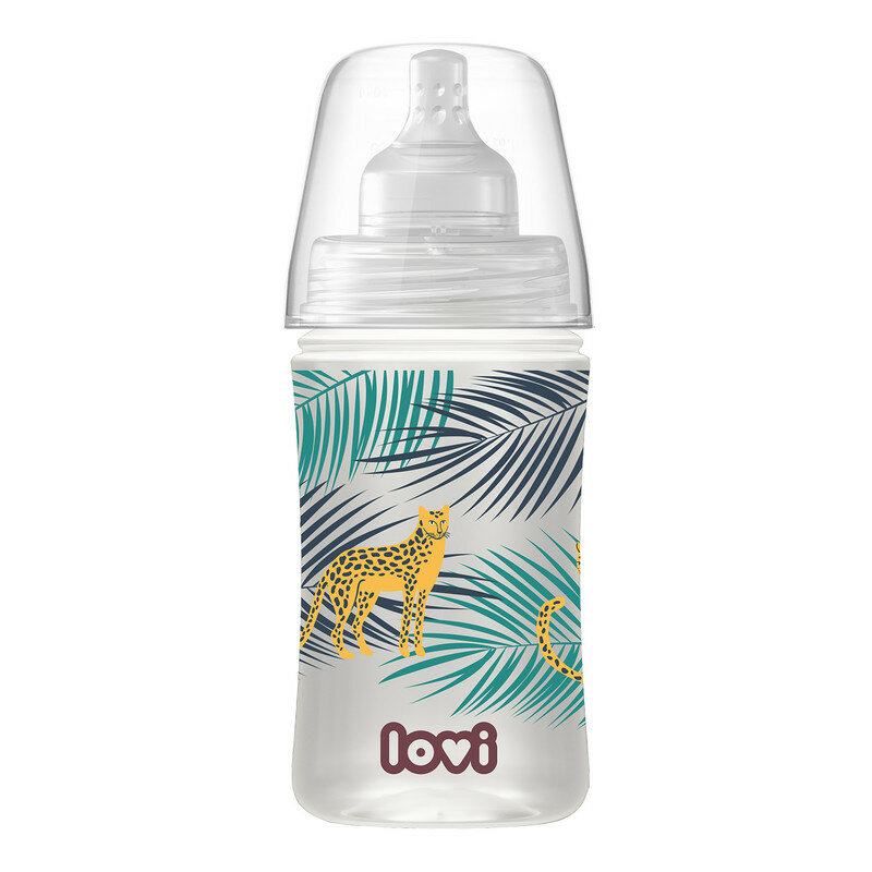 Детская антиколиковая бутылочка Lovi Jungle Vibes для кормления, 250 мл