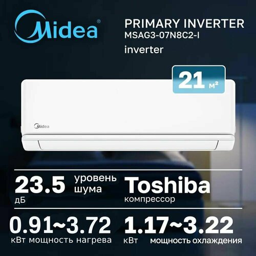 Сплит-система Midea Primary inverter MSAG3-07N8C2-I/MSAG3-07N8C2-O до 21 кв. метра