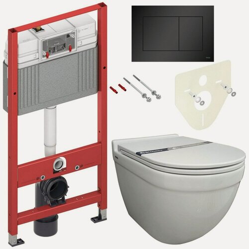 Изображение товара Инсталляция TECE TECEbase 2.0 9400401-9240407 + унитаз Bloomix Matrix 2.0 T12601R/UF1 безободковый с сиденьем