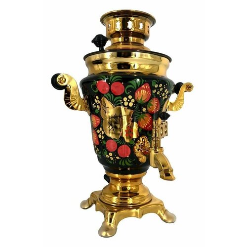 Самовар электрический 15 литра с художественной росписью Хохлома 15500₽