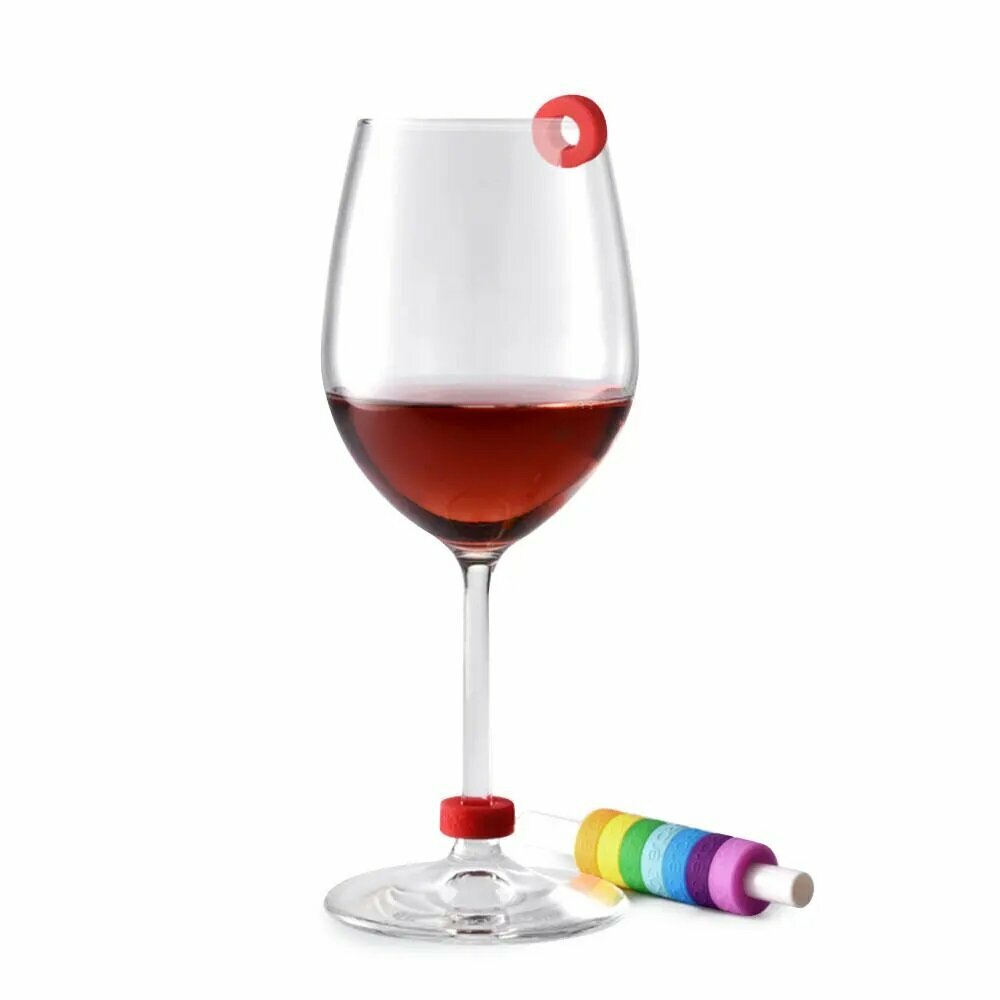 Цветные колечки для бокалов Circle Joy Wine Cup Identification Ring (CJ-SBH01)