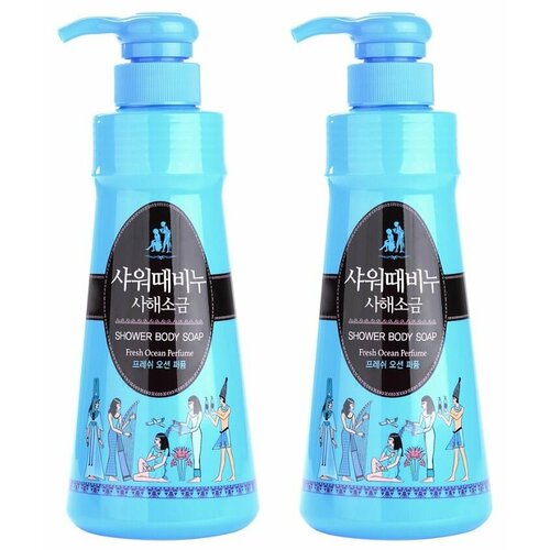 Mukunghwa Гель-эксфолиант для душа Dead Sea Salt With Fresh Ocean Perfume бессульфатный 500 мл 2 шт 2170₽