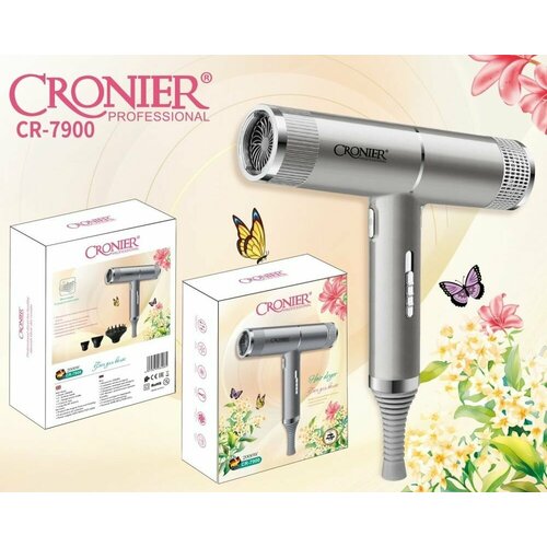 Профессиональный Фен для сушки волос 2000Вт Серый 242900₽