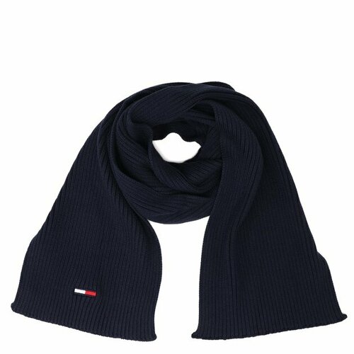 Шарф TOMMY HILFIGER, синий children scarf cartoon baby scarf soft plush kids scarf bear pattern child scarf lightweight for warmth in dropshipping