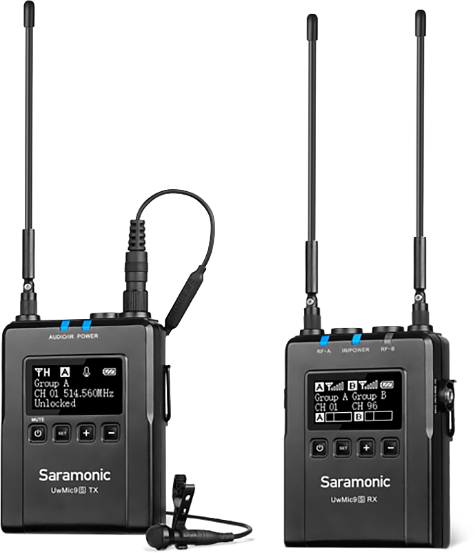 Радиосистема Saramonic UwMic9s Kit1 (RX9S+TX9S) петличная, 1 передатчик и 1 приемник