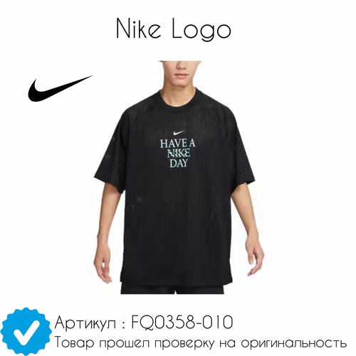 футболка nike nike logo размер l черный серый Футболка NIKE Nike Logo, размер L, черный, серый