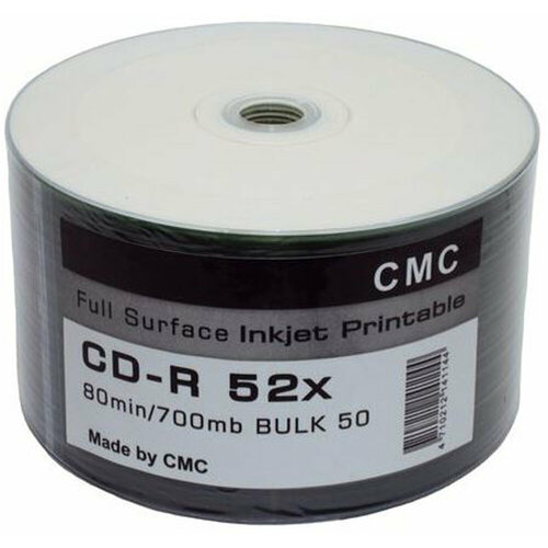 Диски CMC CD-R 80 52x Bulk Full Ink Print 50шт