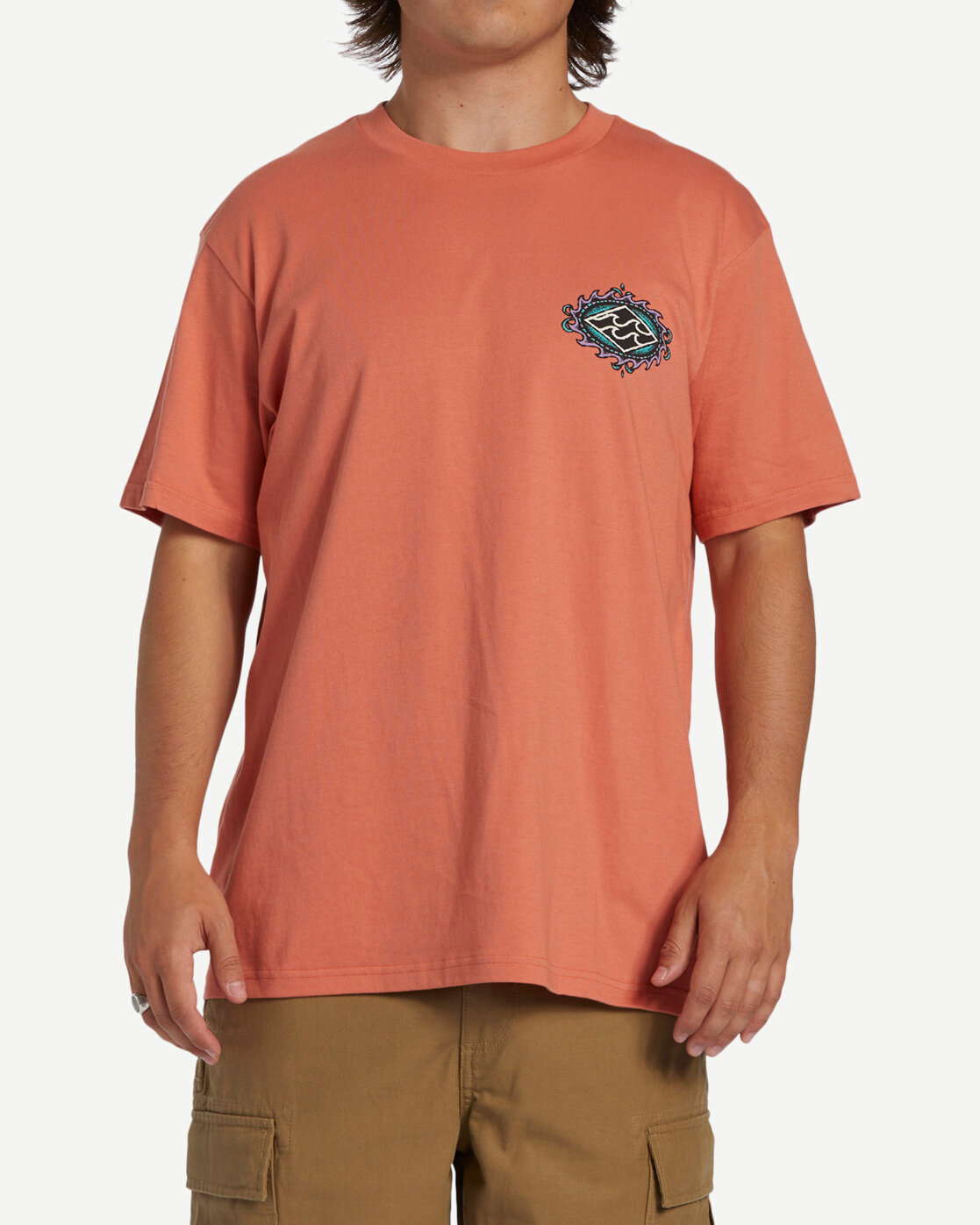 Футболка BILLABONG, размер 48, оранжевый