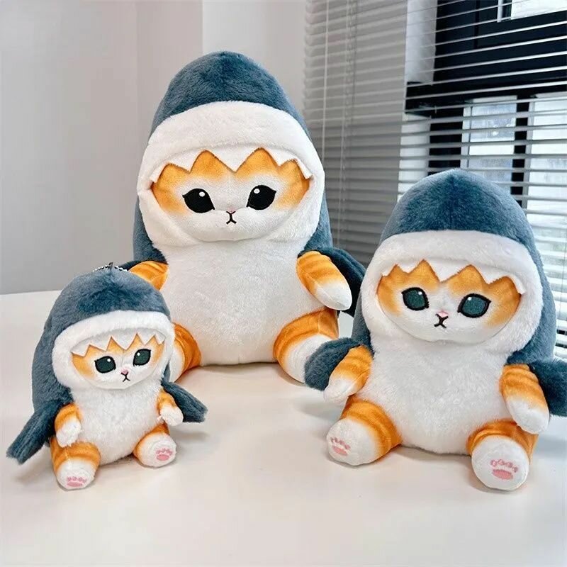 Кот Акула 20 см Мягкая игрушка / Кошка в костюме акулы / Плюшевый котик для девочек и мальчиков — фото 1