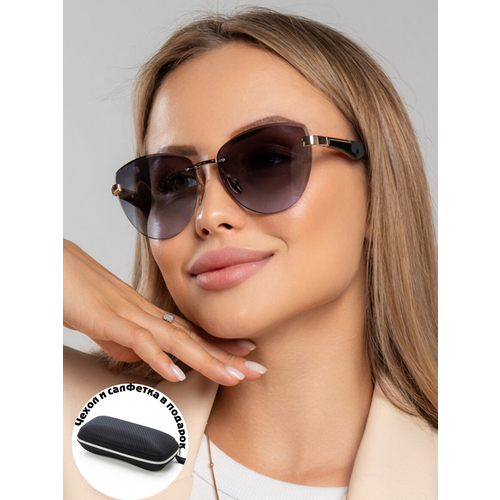 Солнцезащитные очки FC7, синий солнцезащитные очки кошачий глаз женские роскошные брендовые дизайнерские модные металлические солнечные очки без оправы с защитой uv400