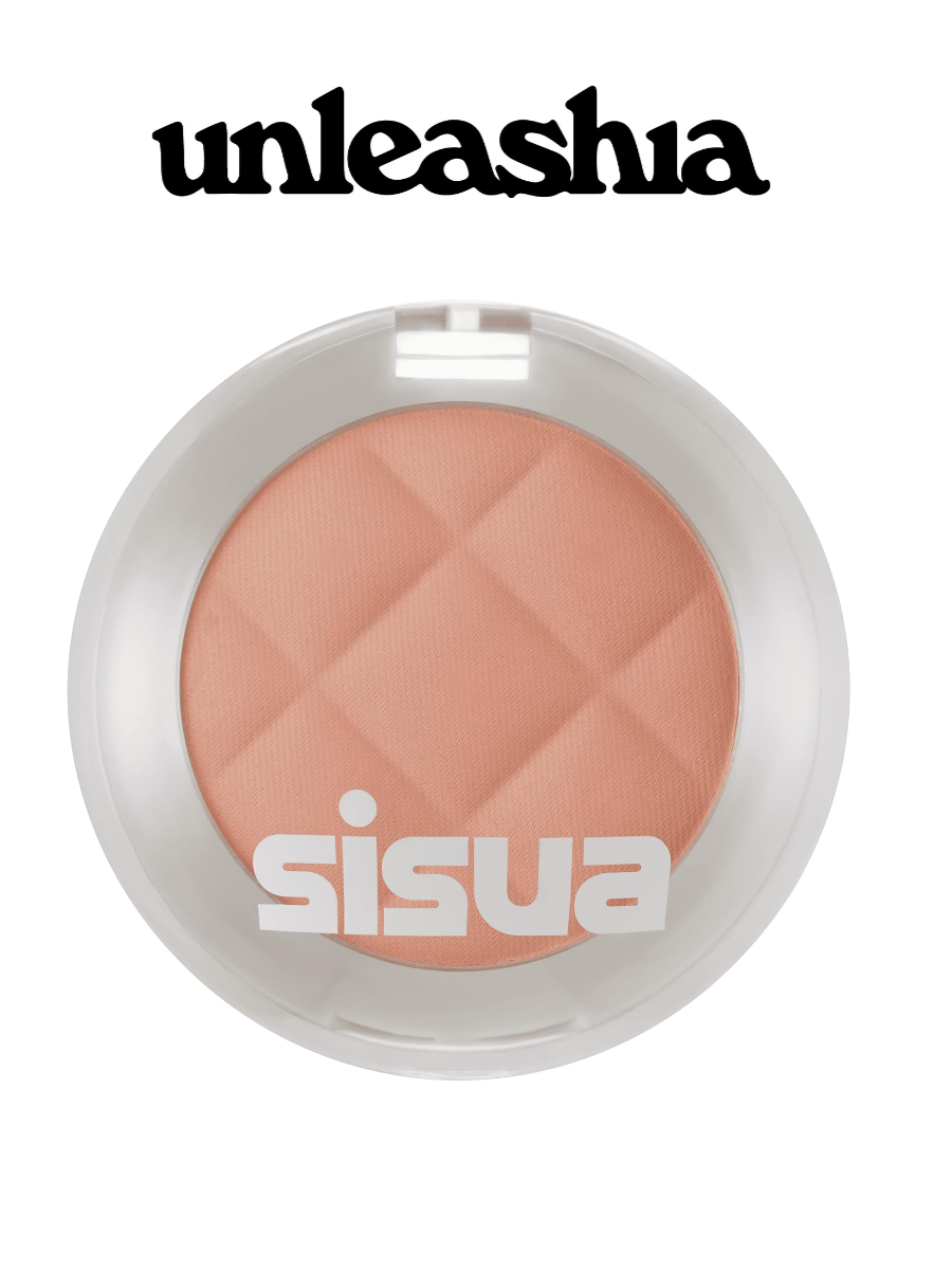 Компактные румяна с сияющим финишем Unleashia Sisua Butter Waffle Dough Blusher 02 Apricot Sherbet