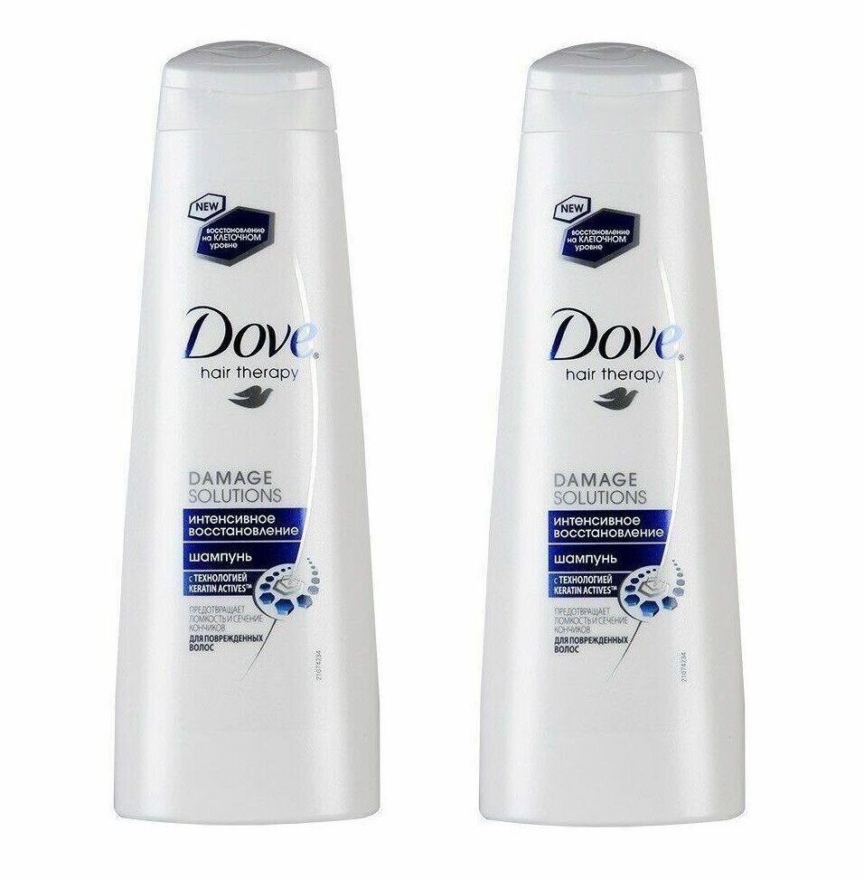 Dove Шампунь Hair Therapy Интенсивное восстановление, 380 мл, 2 шт