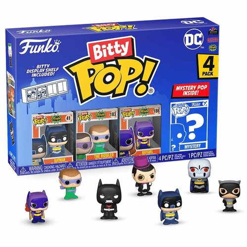 Фигурка Funko Bitty POP: DC Comics S4: Batman+The Riddler+Batgirl+Mystery (1 of 4) 4PK 71314 набор funko bitty pop dc comics batman 4pk