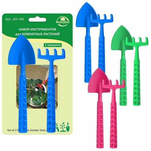 Н-р инстр д комн растен совок грабли 3 цв 434₽