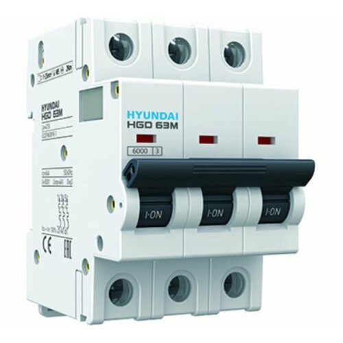 Выключатель автоматический модульный 3п C 16А 6кА HGD63-M 3PMCS0000C 00016 HYUNDAI 1304000888 1956₽