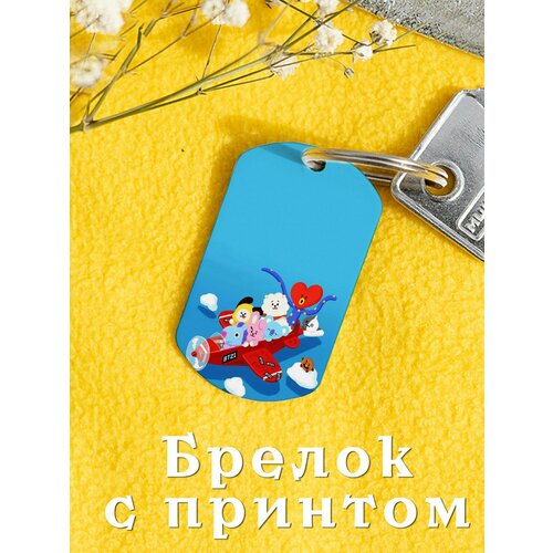 Брелок ZHENYA CLOUD kawaii bt21 аниме брелок для ключей кулон мини серии прозрачный акриловый пакет ключ двусторонний кулон