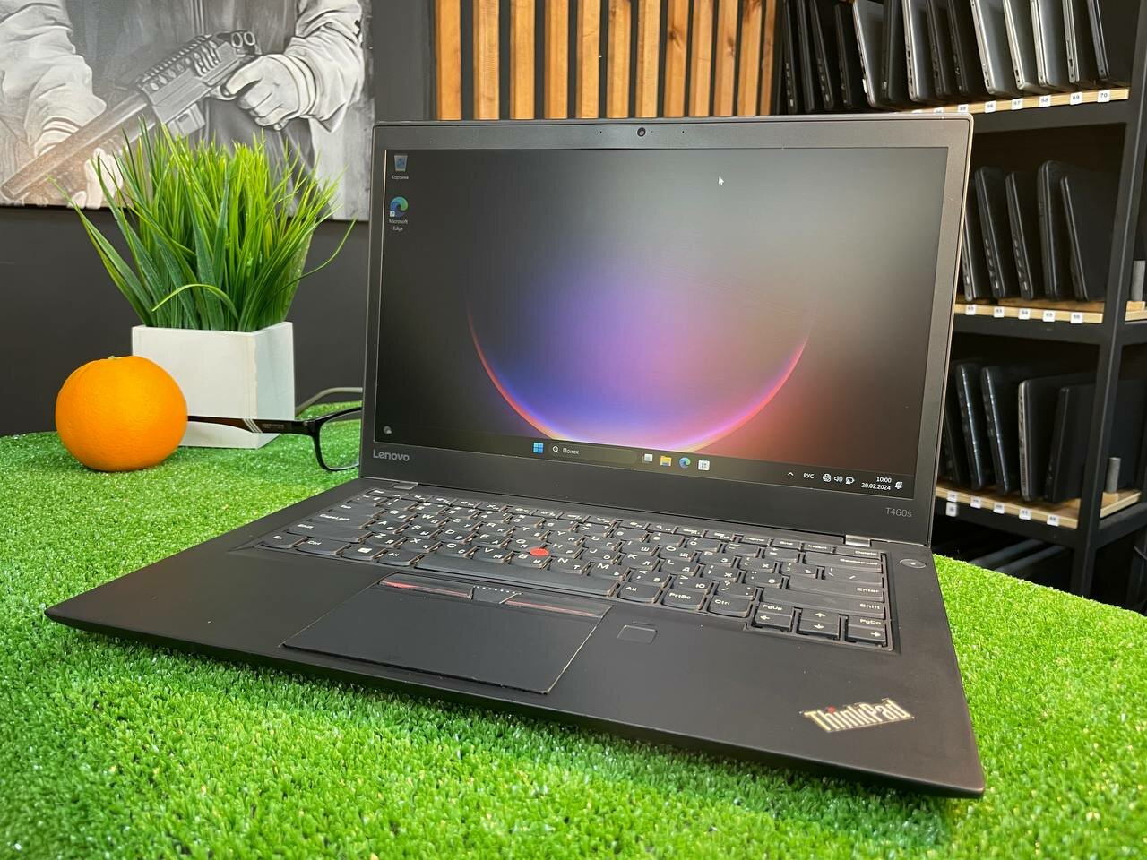 Lenovo T460S Ноутбук 14", Intel Core i7-5600U (2.3 ГГц), RAM 8 ГБ, SSD 256 ГБ, Intel HD Graphics 520, Windows 11 PRO