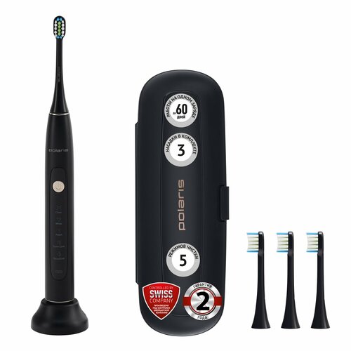Электрическая зубная щетка Polaris PETB 0503 BLTC черный 690000₽