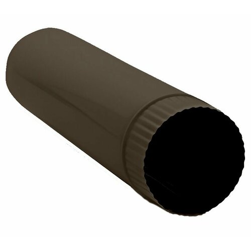 Труба дымоотводящая для газовой колонки 100мм 0.5 метра, стальная коричневая матовая Whitesteel