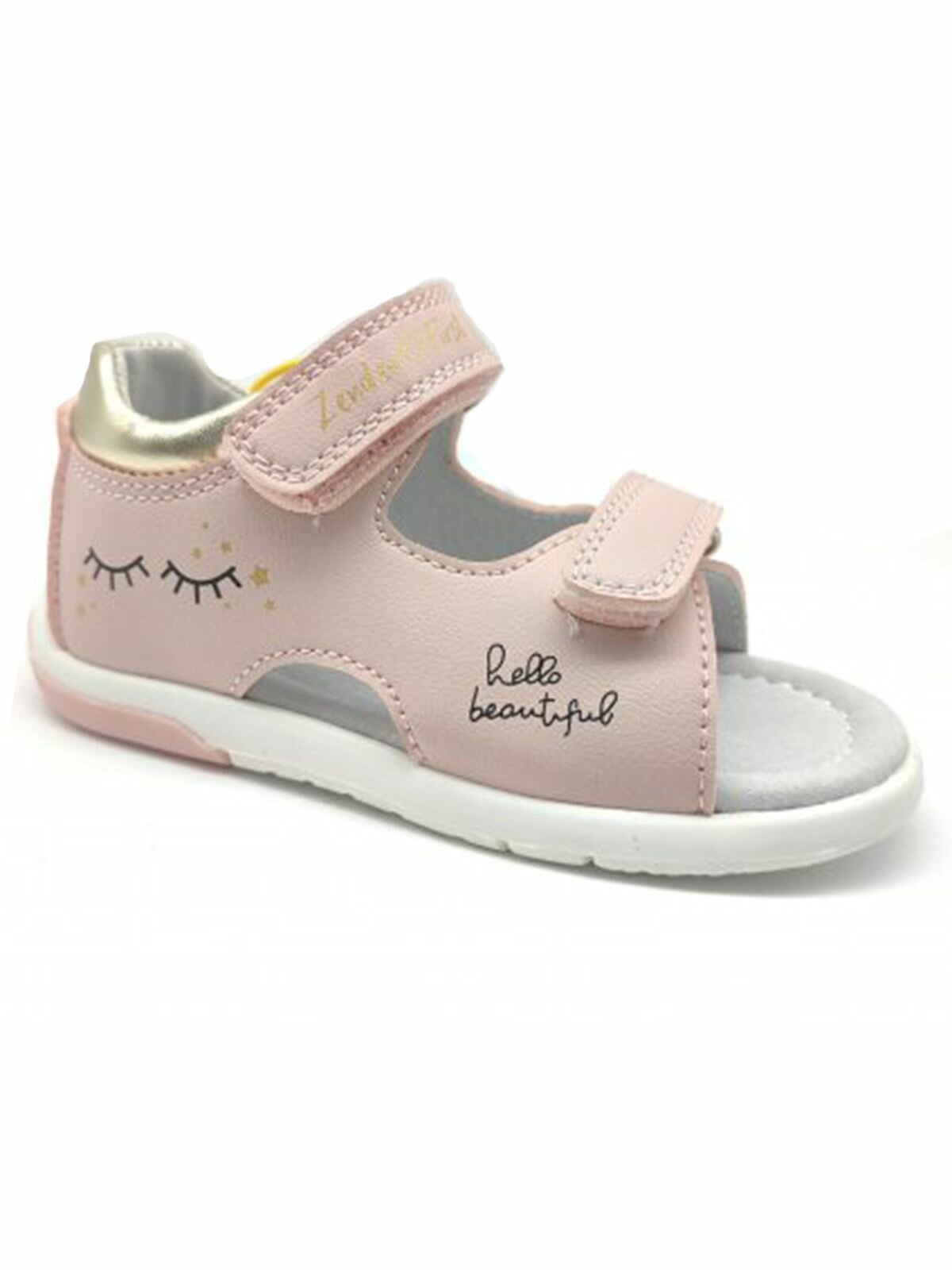 фото Розовые кожаные сандалии для девочек без каблука ZENDEN first 109-41GO-004SK