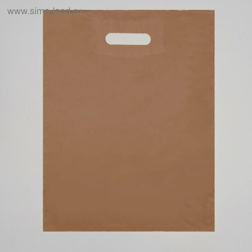 Пакет полиэтиленовый с вырубной ручкой коричневый 34 х 45 33 мкм 50шт 741₽