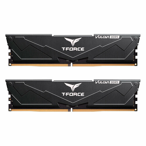 Оперативная память TEAMGROUP T-Force Vulcan Black [FLBD532G6000HC30DC01] DIMM DDR5 32Гб(6000МГц, CL30, 2x16Гб, радиатор)