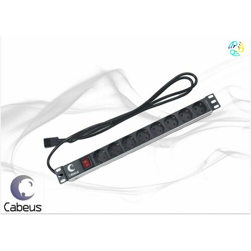 Блок евророзеток для 19 шкафов 10А Cabeus PDU-8P-2IEC 8 розеток 4500₽