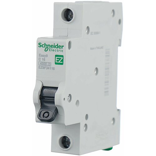 Автоматический выключатель Schneider Electric Easy 9 1P (C) 4,5kA 16 А EZ9F34116 автоматический выключатель schneider electric 1p c 40а 4 5ка easy 9 ez9f34140