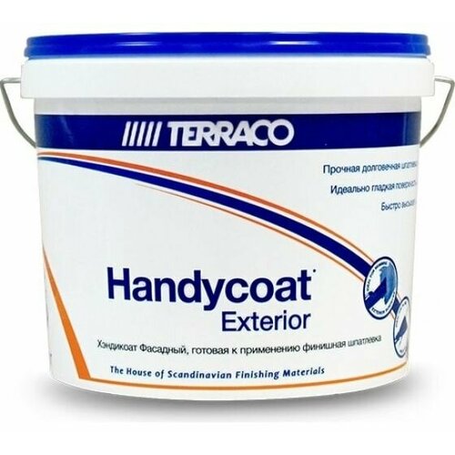 Шпатлевка финишная Handycoat для фасадных работ 5 кг TERRACO 632505 шпатлевка финишная terraco handycoat washable 5 кг
