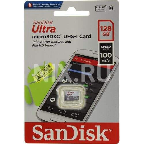 SD карта Sandisk Ultra SDSQUNR-128G-GN6MN