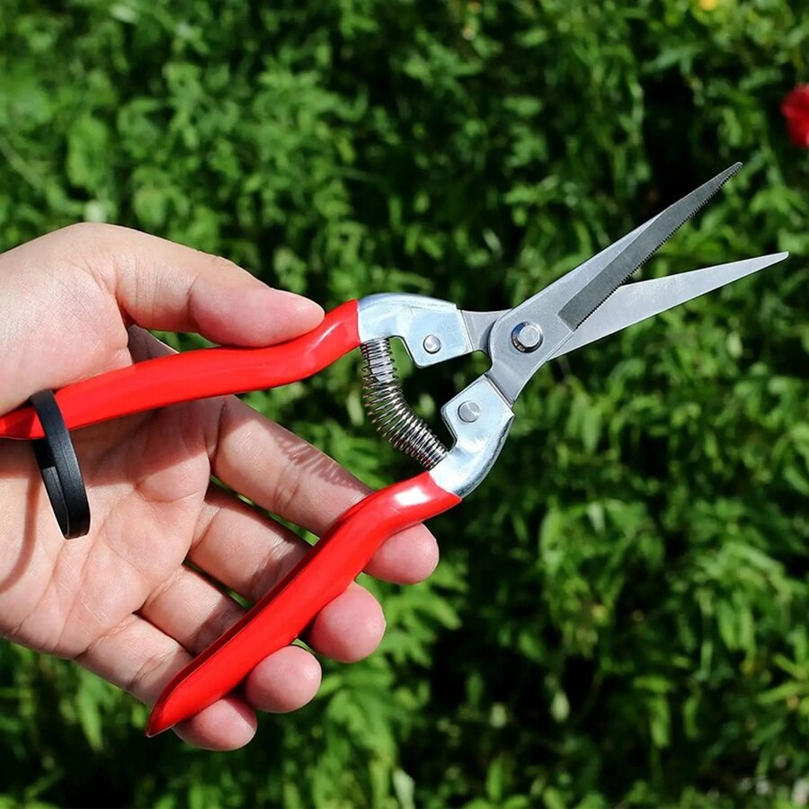 Ножницы садовые с фиксатором сталь