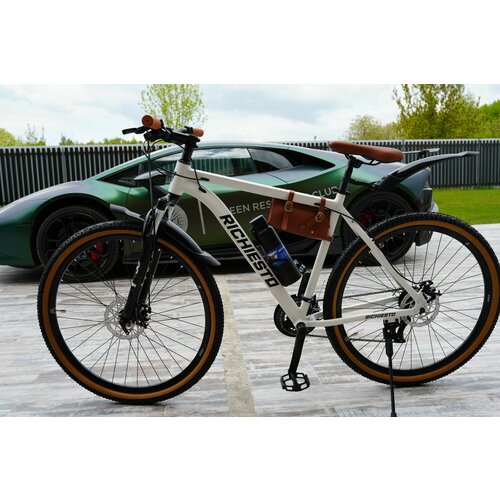 Велосипед 275 Richiesto алюминиевая рама 21 Горный ВзрослыйПодростковый Лёгкий белыйкоричневый 25900₽