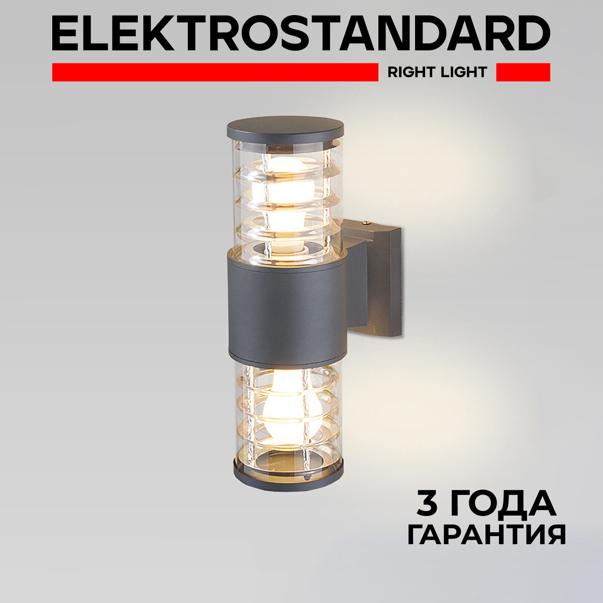 Уличный настенный светильник Elektrostandard 1407 TECHNO серый IP54