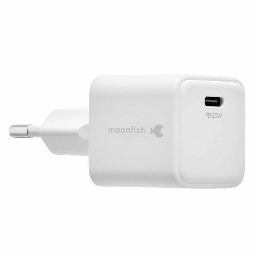 Сетевое зарядное устройство moonfish USB-C GaN PD 20 Вт белый 4340₽