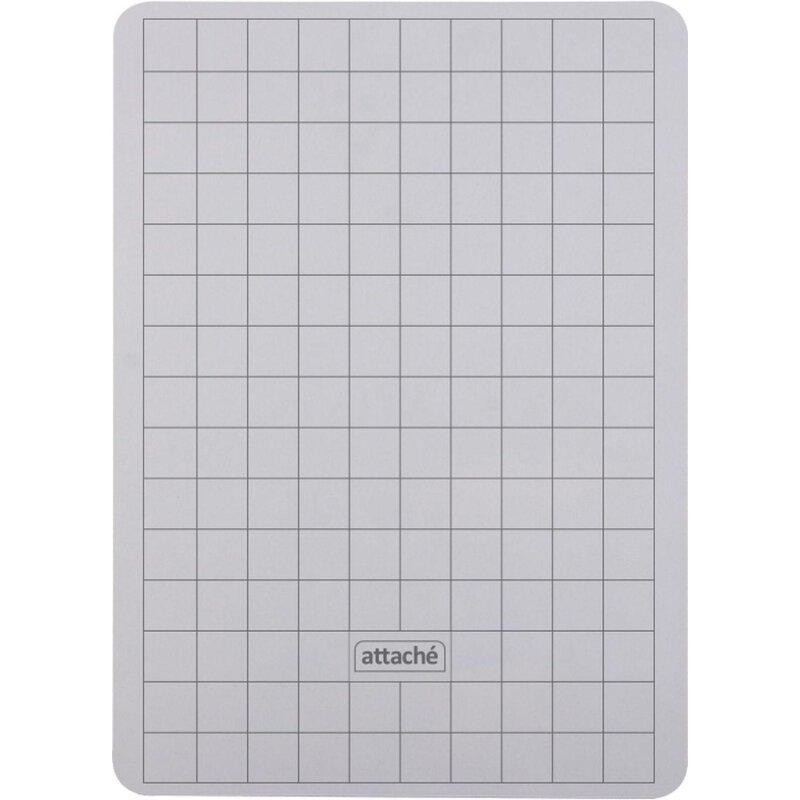 фото Доска двусторонняя маркерная Attache А4 белый/клетка+ маркер+салфетка